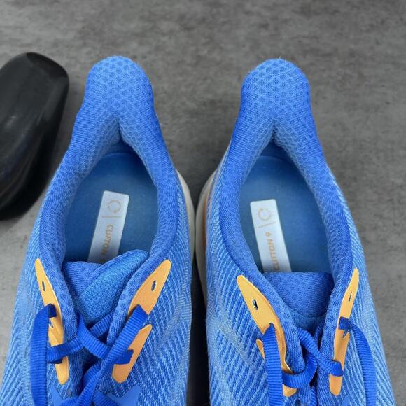 HOKA Clifton 9 Running Shoes Mens Size 12.5 Blue Orange Sneakers One One main image 5